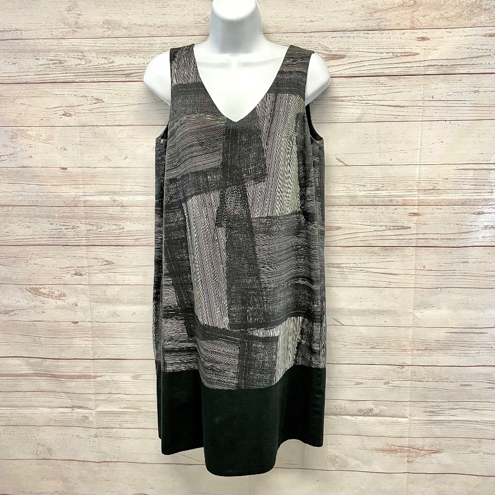 Marimekko Abstract Cotton Print Sleeveless Shift Dress